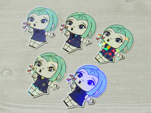 SpookyDolly Kiss Holo Stickers