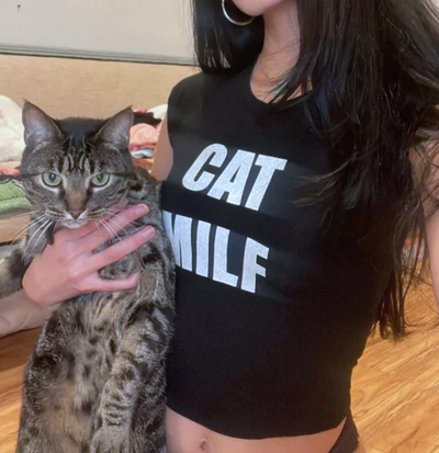 CAT M I L F BABY TEE