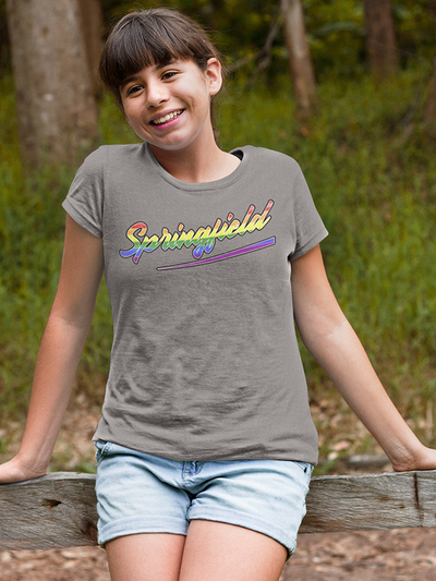 Springfield Pride, bring out the rainbow. Youth Athletic T-shirt