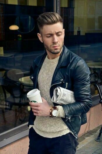 New Men Leather Jacket Motorcycle Slim Fit Biker jackets