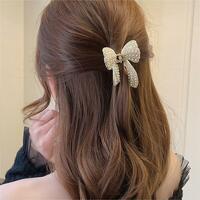 6pcs Cute Pearl Metal Crab Clips Small Hairpins Hair Accessories - Thumbnail 4