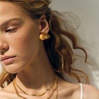 Fashion oil dripping daisy earrings - Thumbnail 1