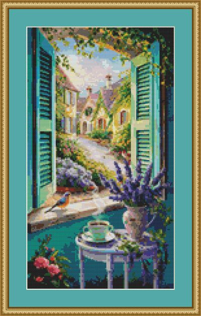 Bird At The Window Cross Stitch Pattern