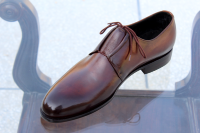 Crafted Leather Dark Brown Leather Classic and Simple Dress Lace up Shoes