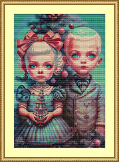 Christmas Kids Cross Stitch Pattern