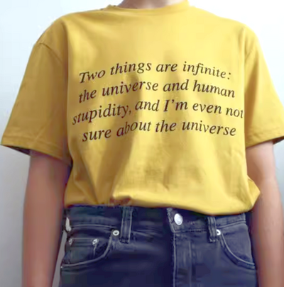 Free Shipping-TWO THINGS ARE INFINITE TEE