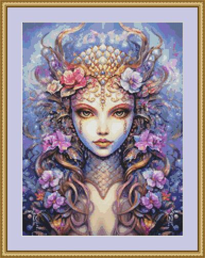 Mermaid Cross Stitch Pattern