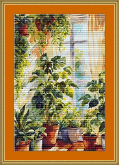 Plants Cross Stitch Pattern