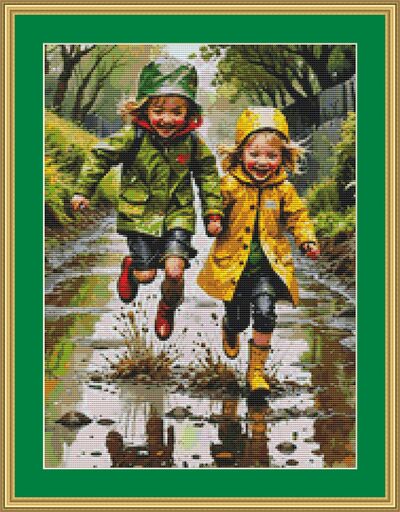 Puddle Jumping Cross Stitch Pattern