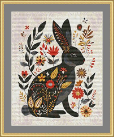 Rabbit Cross Stitch Pattern