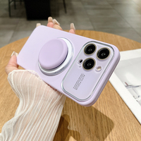 Liquid Silicone Case With Stand For iPhone 15 14 13 IPS625 - Thumbnail 1