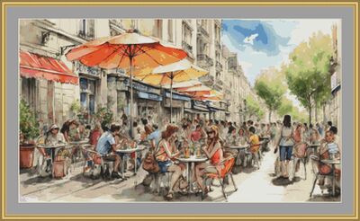 Summer In Paris Cross Stitch Pattern