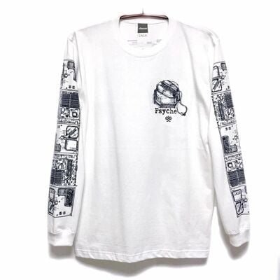 Serial Experiments Lain × Messa Store Psyche White Long Sleeves Sweatshirt | Obscure Anime Shirt | Streetwear Vintage Y2K | Rare Original