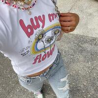 Buy me Flowers Print Tee - Thumbnail 3