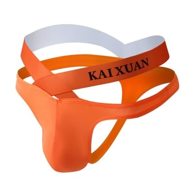 Wholesale Multi-color 4PK Men's Underwear Lingerie Low-rise Sexy Cross Thong Nylon Underpants KX025DK