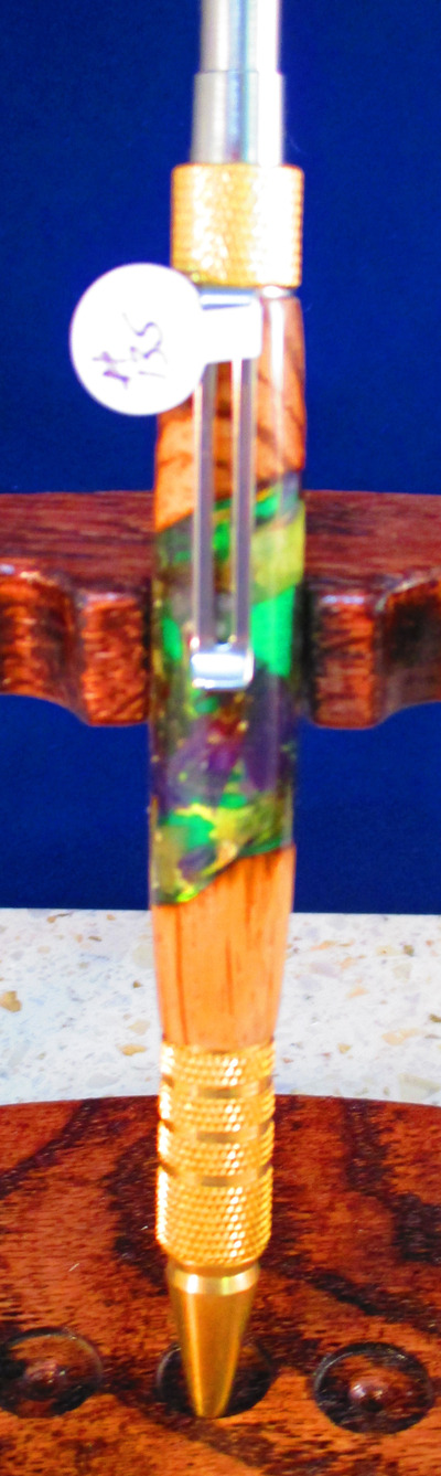 #52 EDC Brass and green flowers