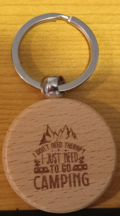 #76 I Need to go Camping keyring