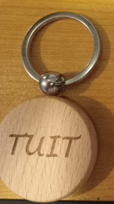 #77 Round Tuit keyring