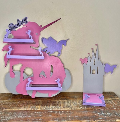 Unicorn toniebox console and figures shelf