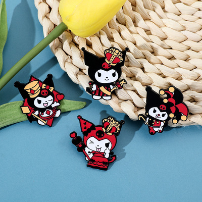 4Pcs Cute Brooch Set Creative Sanrio Joker Kuromi Melody Pin brooches
