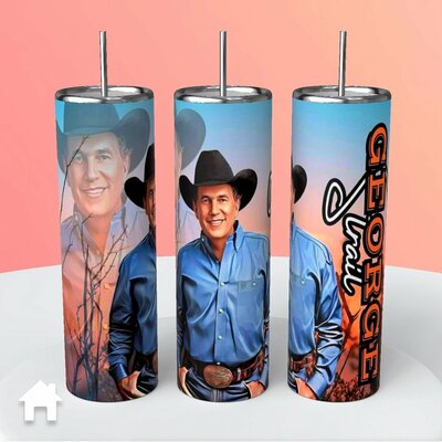 George Strait tumbler