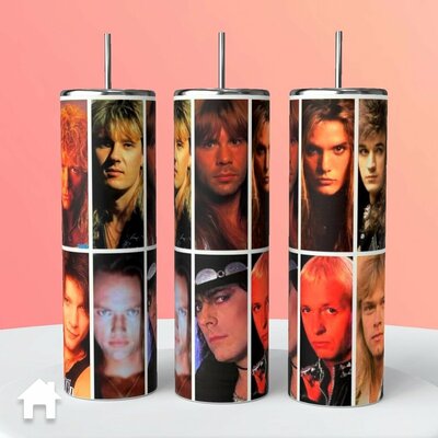 Rock Band Vocalists tumbler Dokken Sweet Elliot Bon Jovi Bach Tate