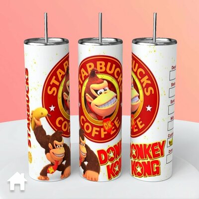 Nintendo Donkey Kong Starbucks type Tumbler