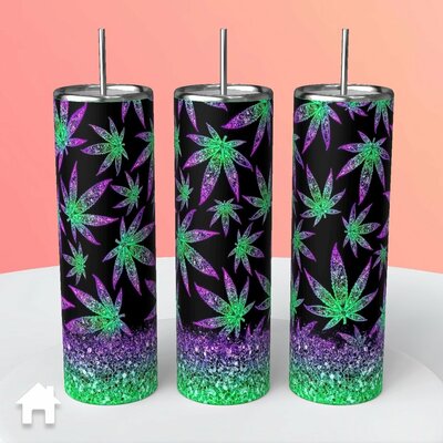 Marijuana Leaves ?Sparkly? Tumbler