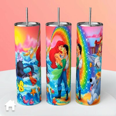 Disney Little Mermaid Ariel Eric tumbler