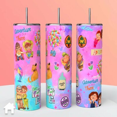 Disney Pixar Up Carl Ellie Balloon tumbler