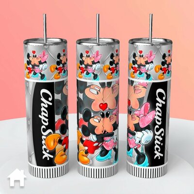 Disney Mickey and Minnie Kissing Chap Stick Tumbler