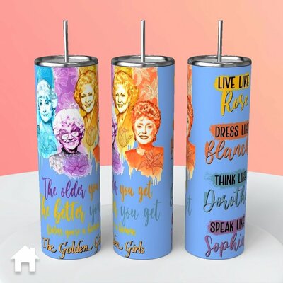Golden Girls Tumbler - Betty White, Estelle Geddy, Rue McLanahan
