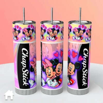 Disney Mickey and Minnie Chap Stick Tumbler
