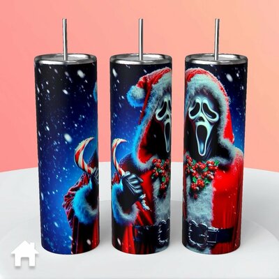 Scream Ghostface Christmas tumbler