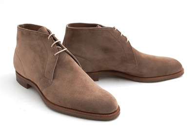 Camel Suede Handmade Stylish Dress Chukka Lace Up Boot Men's Formal Boot