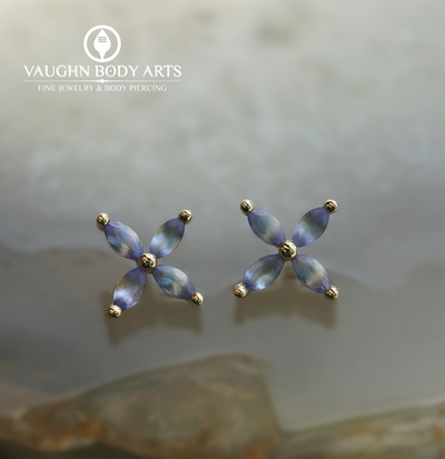 "Ilium" - Yellow Gold with Sandblasted Tanzanite