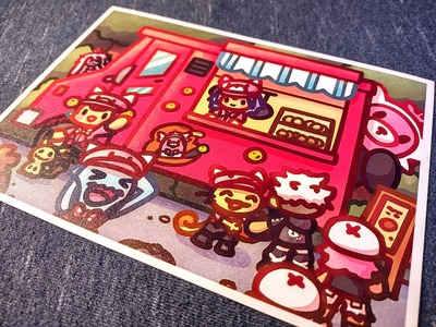 Team Rocket Food Truck Mini Print