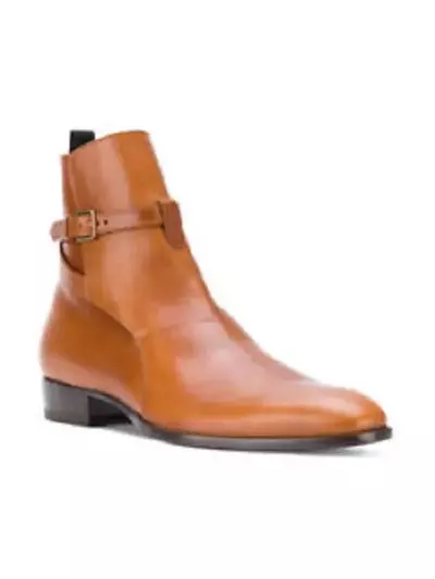 Handmade Men Tan color Jodhpurs boots Men ankle leather boots Men ankle boots