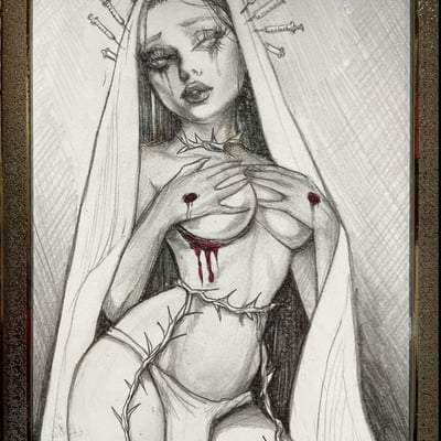 ‘holy lance’ framed original sketch  - Thumbnail 1