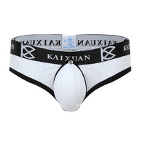 Wholesale 3PK Mens Underwear Ice Silk Mesh Perfortaed Pouch Quick-dry Thong Underpants KX010DK - Thumbnail 1