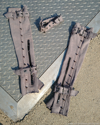 OOAK Upcycled Denim Gloves + Choker - Thumbnail 1