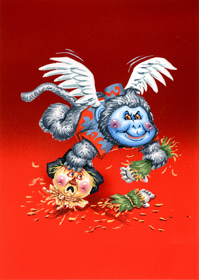 Winged MONK / Simian SIMON Final Art - Slop Culture Kids Series 2 2024