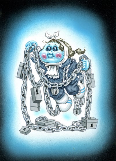 Melancholy MARLEY / Christmas CAROLE Final Art - Slop Culture Kids  Series 2 2024