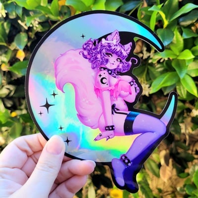 6x6 inch eclipse holo sticker - Thumbnail 3