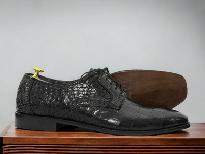 Handmade Men's Black Suede Shoes ,Cap Toe Lace Up Formal Shoes