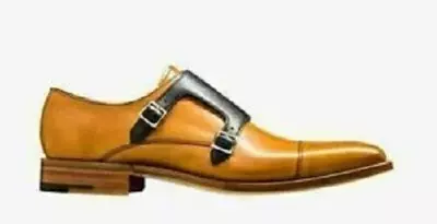 Men's Handmade Shoes Two Tone Real Leather Double Monk Racer Formal Wear Boot