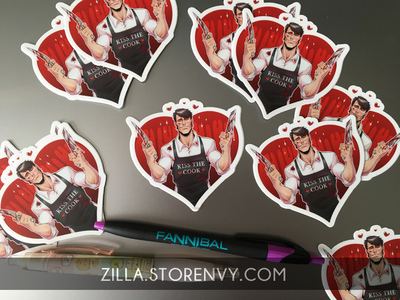Hannibal 'Kiss the Cook' 2.5" sticker