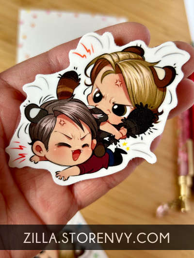 Chibi Alpha Fight 2.5" sticker