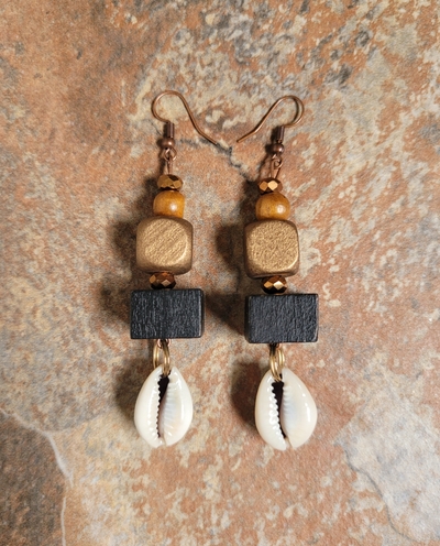 BLACK SUNDRESS 🖤👗 HANDMADE EARRINGS By Nubian Collection Artwear 👑 🔸️🔸️ONLY ONE AVAILABLE⏳️✨️
