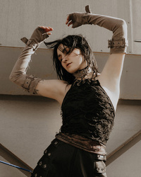 OOAK Upcycled Denim Gloves + Choker - Thumbnail 7